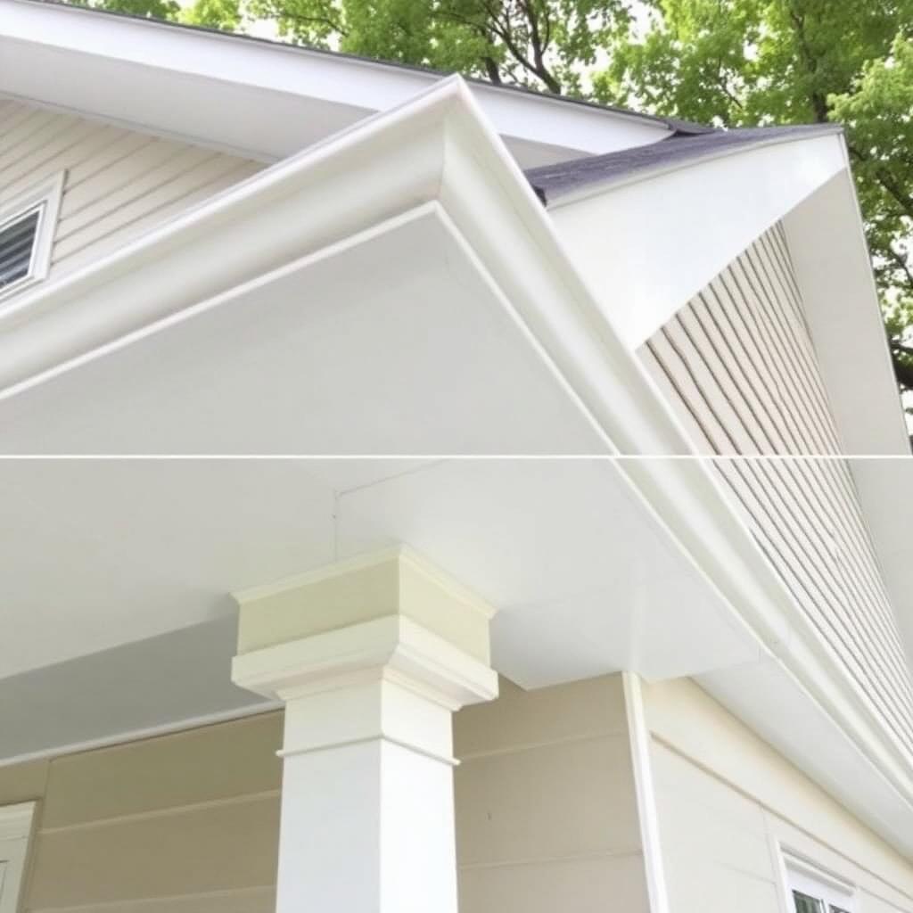 Replaced fascia and soffit boards