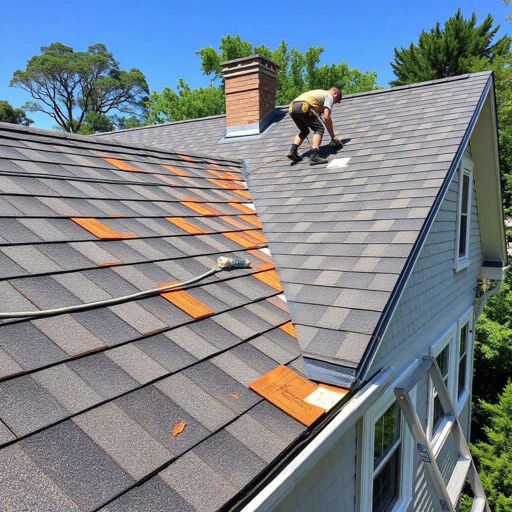 Asphalt shingle roof repair
